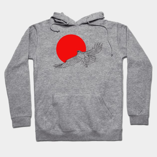 Red Hawk Hoodie by Designs by Steve